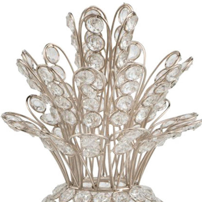 13" Gold and Faux Crystal Pineapple Tabletop Sculpture