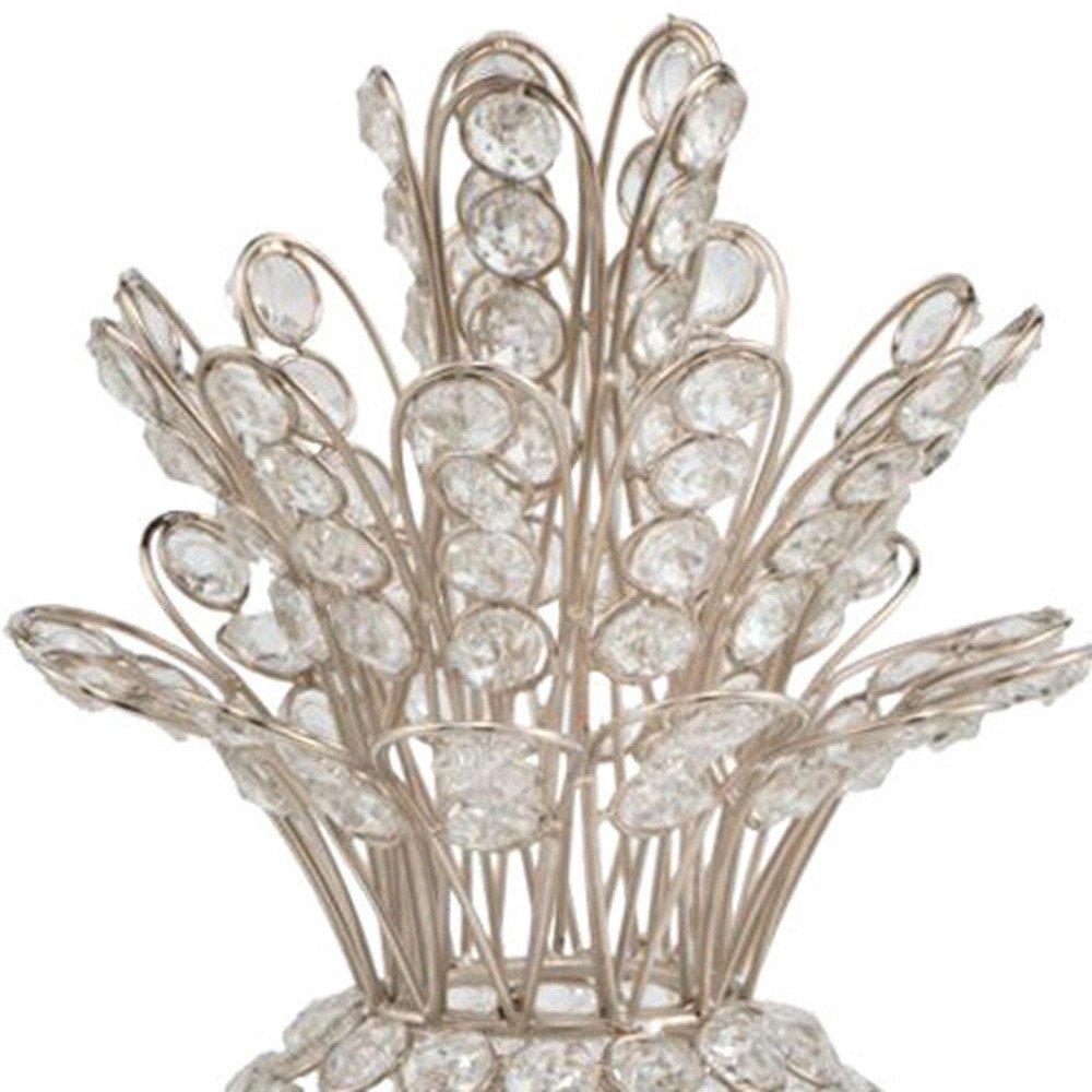 13" Silver Metal Decorative Pineapple HomeRoots
