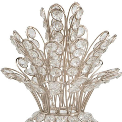 13" Silver Metal Decorative Pineapple HomeRoots
