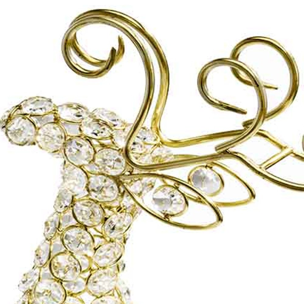 19" Gold Metal Reindeer Figurine HomeRoots