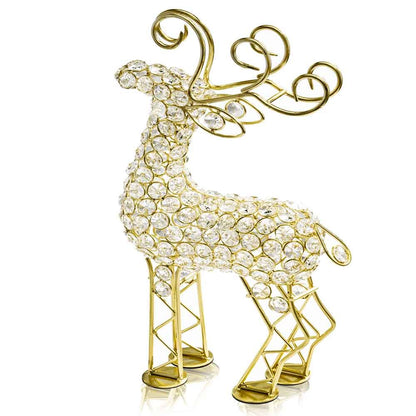 19" Gold Metal Reindeer Figurine HomeRoots