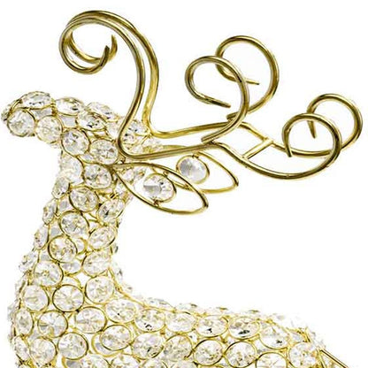 19" Gold Metal Reindeer Figurine HomeRoots