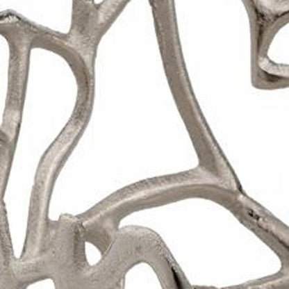 15" Silver Aluminum Twigs Centerpiece Bowl HomeRoots