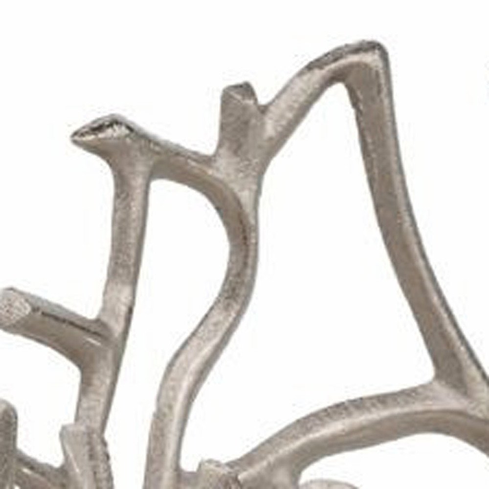 15" Silver Aluminum Twigs Centerpiece Bowl HomeRoots