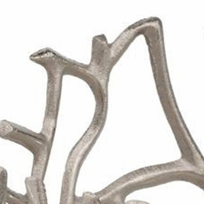 15" Silver Aluminum Twigs Centerpiece Bowl HomeRoots