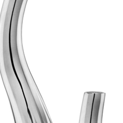 Set of Two Aluminum Silver Wavy Floor Vases HomeRoots