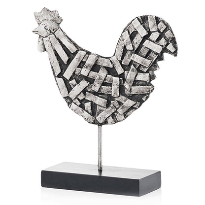11" Black and Silver Aluminum Tabletop Sculpture HomeRoots