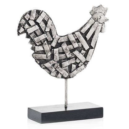 11" Black and Silver Aluminum Tabletop Sculpture HomeRoots