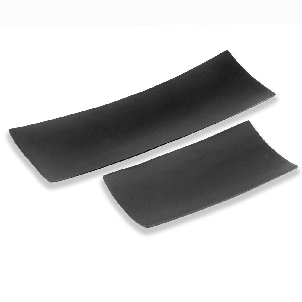 Set of Two Black Contempo Aluminum Trays