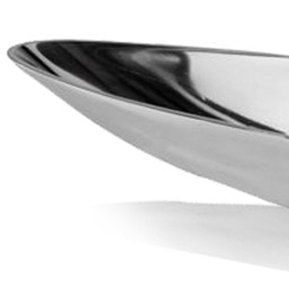 20" Contempo Shiny Silver Short Boat Tray — view 3