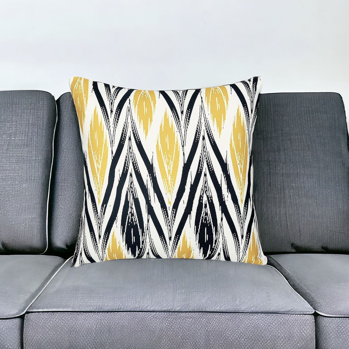 18" Black and Yellow Throw Pillow Cover