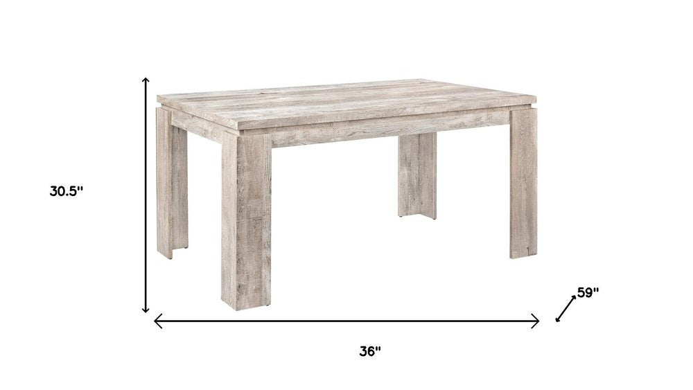 36" Taupe Dining Table HomeRoots