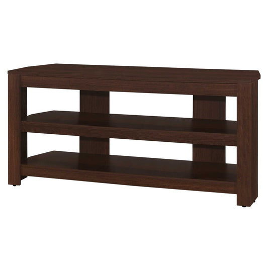 42" Dark Brown Open Shelving TV Stand HomeRoots