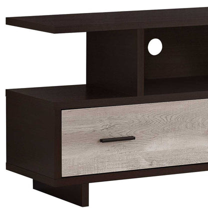 47" Wood Brown Cabinet Enclosed Storage TV Stand HomeRoots