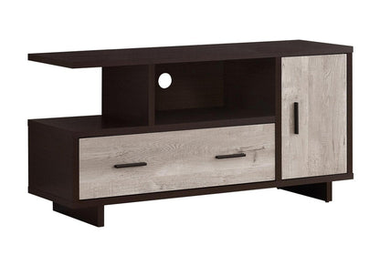 47" Wood Brown Cabinet Enclosed Storage TV Stand HomeRoots
