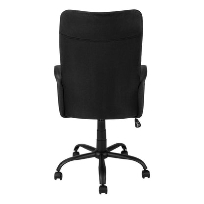 Black Adjustable Height Swivel Rolling Office Chair HomeRoots