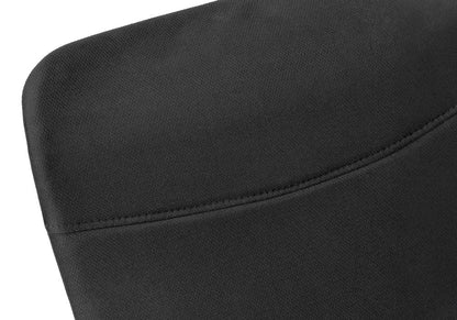 Black Fabric Seat Swivel Adjustable Task Chair Fabric Back Plastic Frame HomeRoots