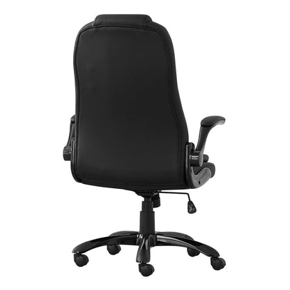 Black Adjustable Height Swivel Rolling Executive Office Chair HomeRoots