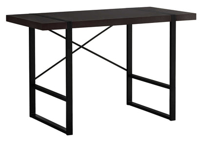 49" Dark Brown and Black Computer Desk HomeRoots
