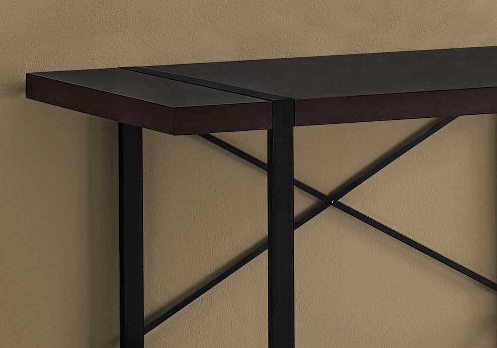 49" Dark Brown and Black Computer Desk HomeRoots