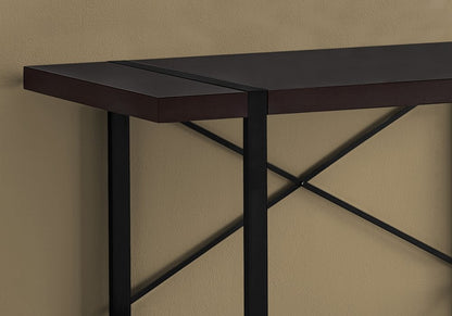 49" Dark Brown and Black Computer Desk HomeRoots