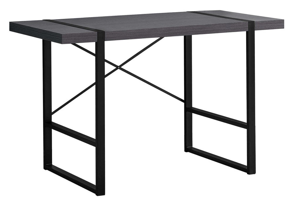 49" Gray and Black Computer Desk HomeRoots