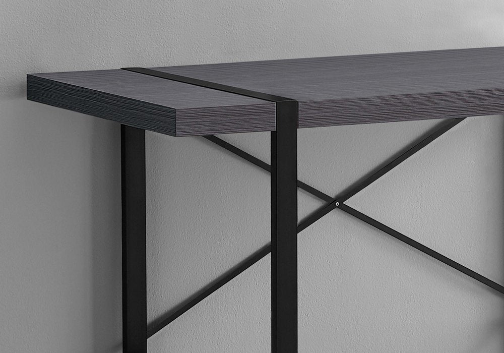 49" Gray and Black Computer Desk HomeRoots