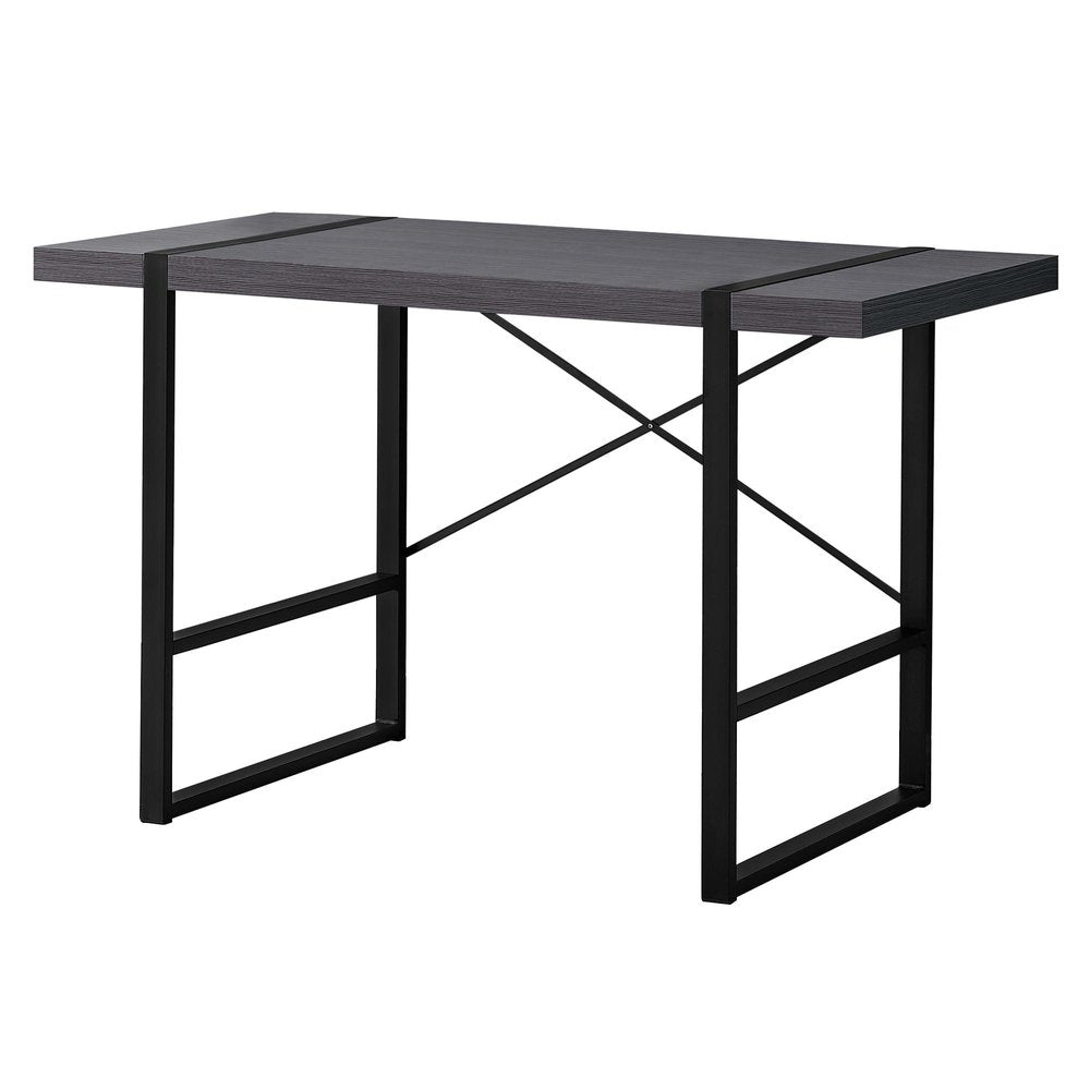 49" Gray and Black Computer Desk HomeRoots