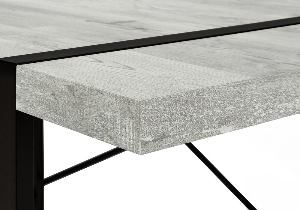 49" Gray and Black Computer Desk HomeRoots