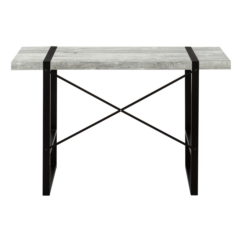49" Gray and Black Computer Desk HomeRoots