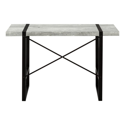 49" Gray and Black Computer Desk HomeRoots