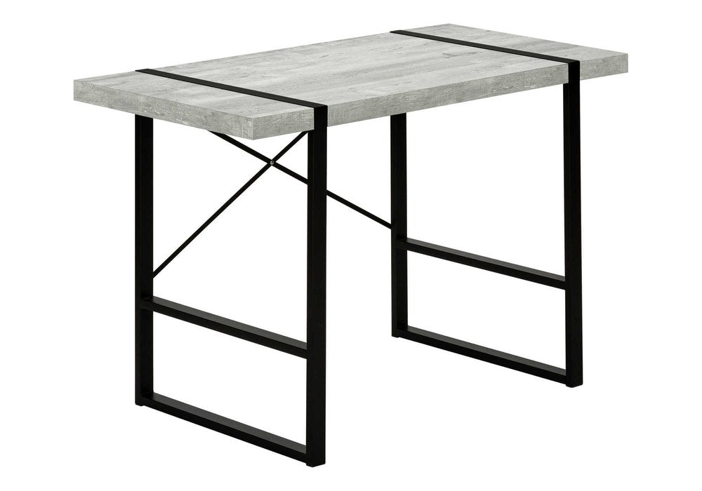 49" Gray and Black Computer Desk HomeRoots