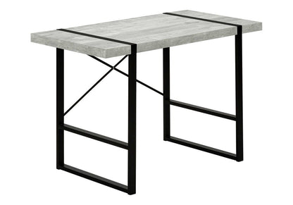49" Gray and Black Computer Desk HomeRoots