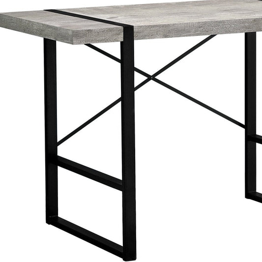 49" Gray and Black Computer Desk HomeRoots