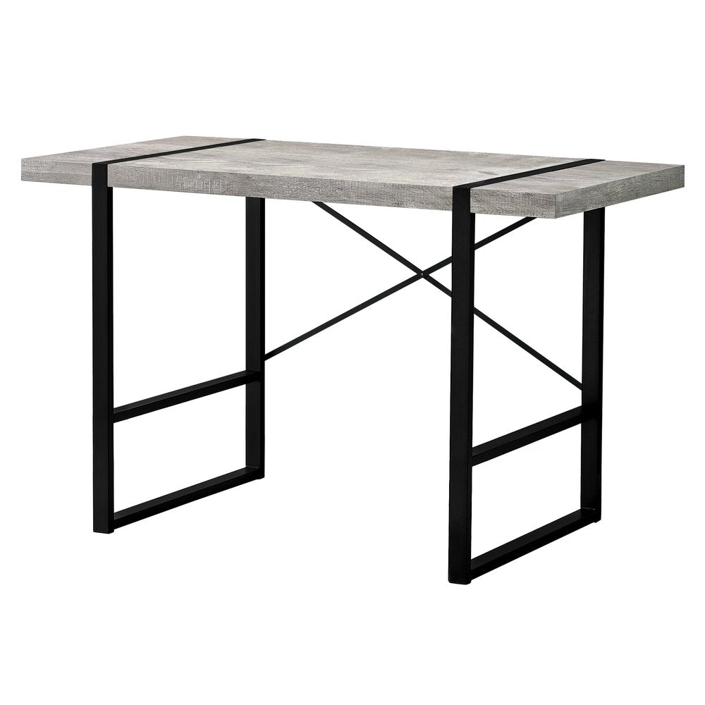 49" Gray and Black Computer Desk HomeRoots