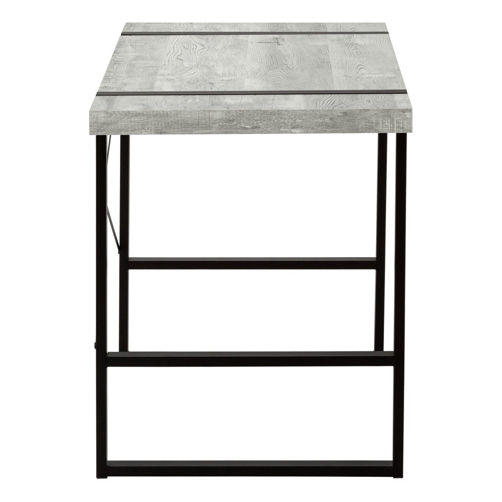 49" Gray and Black Computer Desk HomeRoots