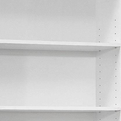 71" White Wood Adjustable Five Tier Bookcase HomeRoots