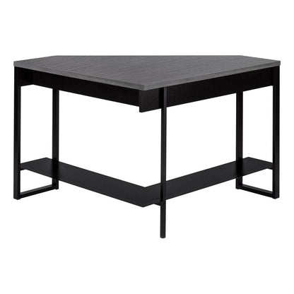 42" Gray and Black Corner Computer Desk HomeRoots