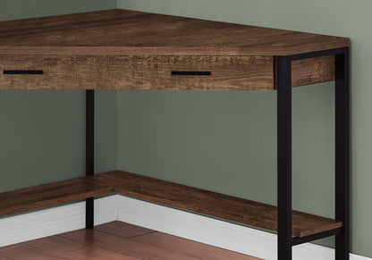 42" Brown and Black Corner Computer Desk HomeRoots