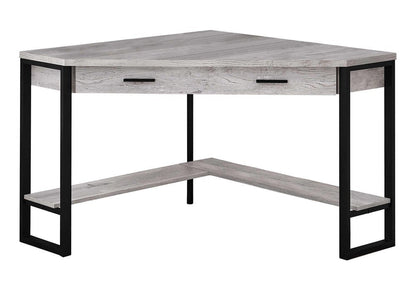 42" Gray and Black Corner Computer Desk HomeRoots