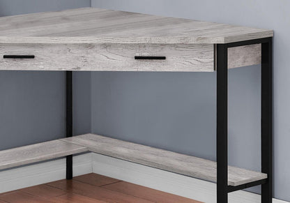 42" Gray and Black Corner Computer Desk HomeRoots