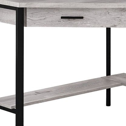42" Gray and Black Corner Computer Desk HomeRoots