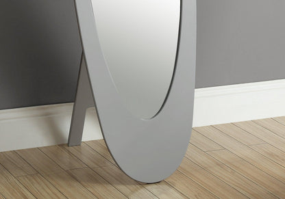 Gray Oval Cheval Standing Mirror - FurniFindUSA