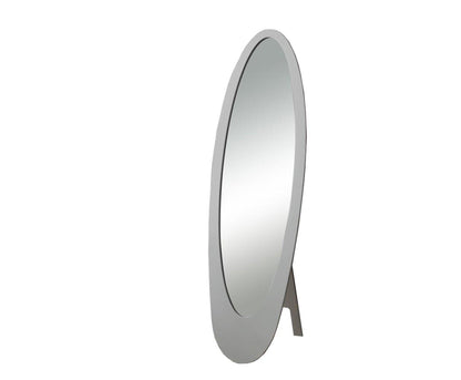 Gray Oval Cheval Standing Mirror - FurniFindUSA