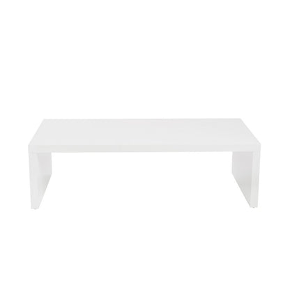 47" White Wood Sled Coffee Table HomeRoots