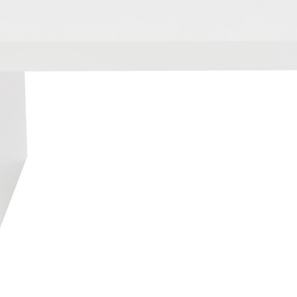 47" White Wood Sled Coffee Table HomeRoots