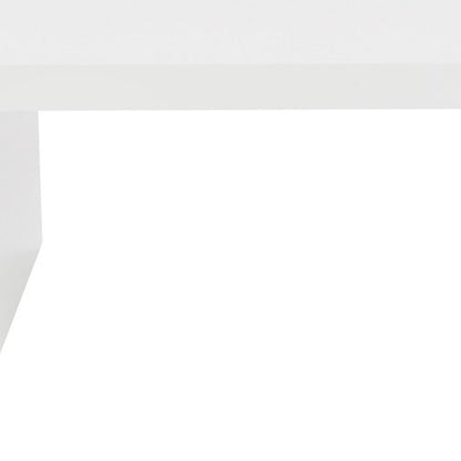 47" White Wood Sled Coffee Table HomeRoots