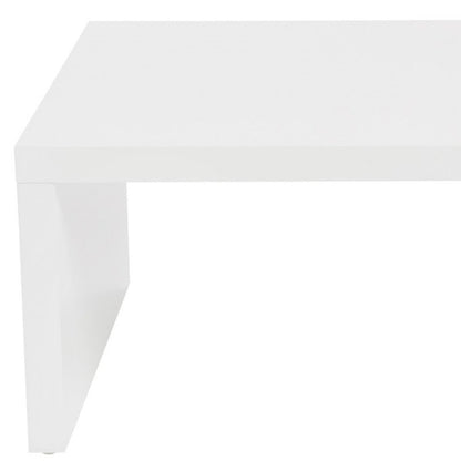 47" White Wood Sled Coffee Table HomeRoots