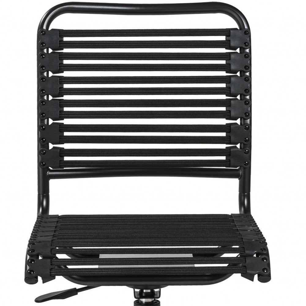 Black Adjustable Swivel Bungee Rolling Office Chair HomeRoots