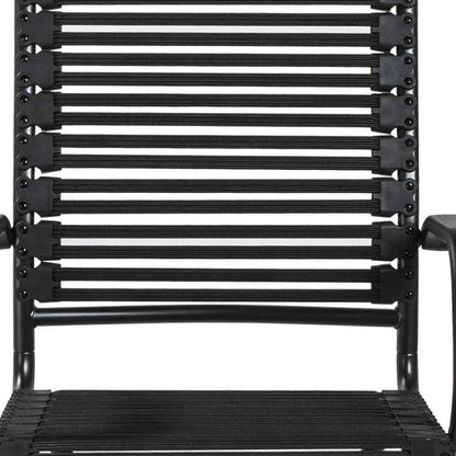 Black Adjustable Swivel Bungee Rolling Office Chair HomeRoots